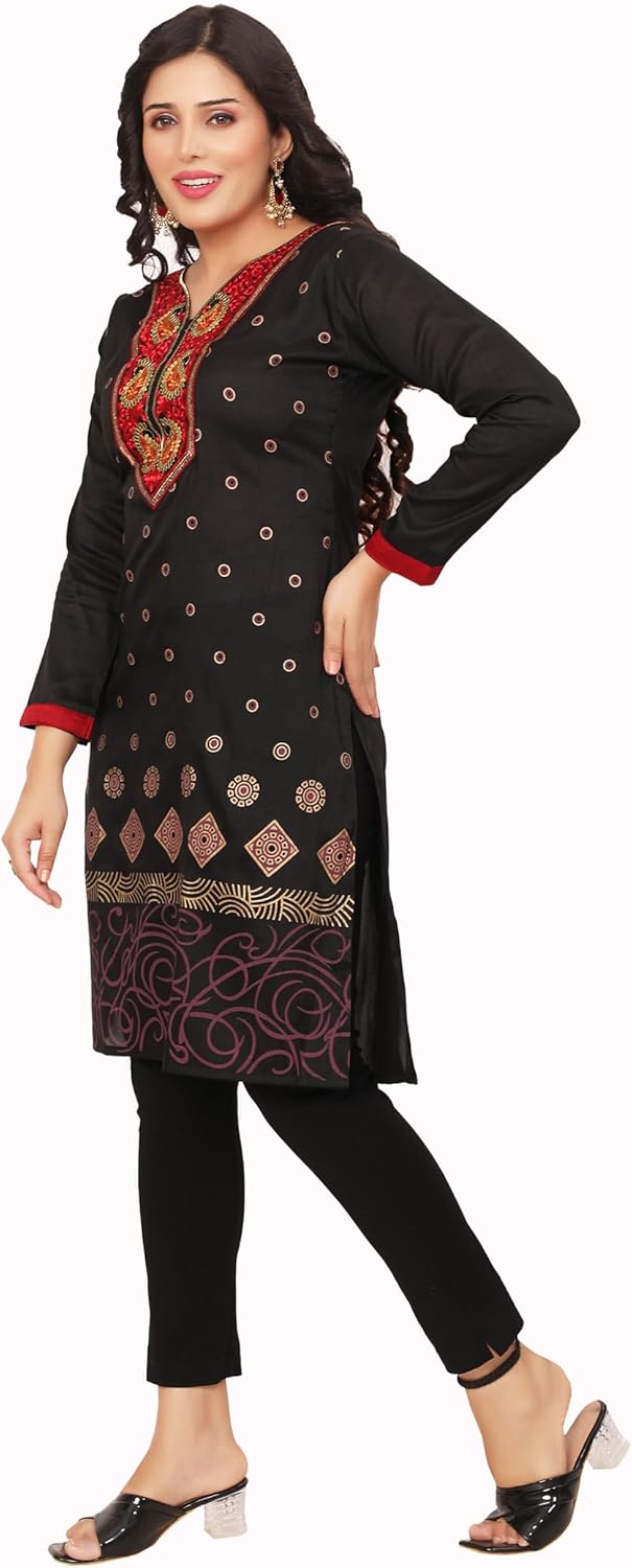 Maple Clothing Kurti Indian Tunic Top Women's Embroidered India Apparel Outfit Wedding - Image 5