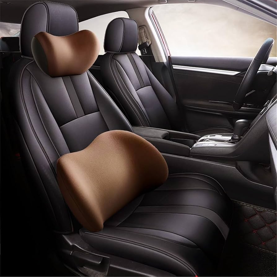 Memory Foam Headrest Neck Cushion (Pair)