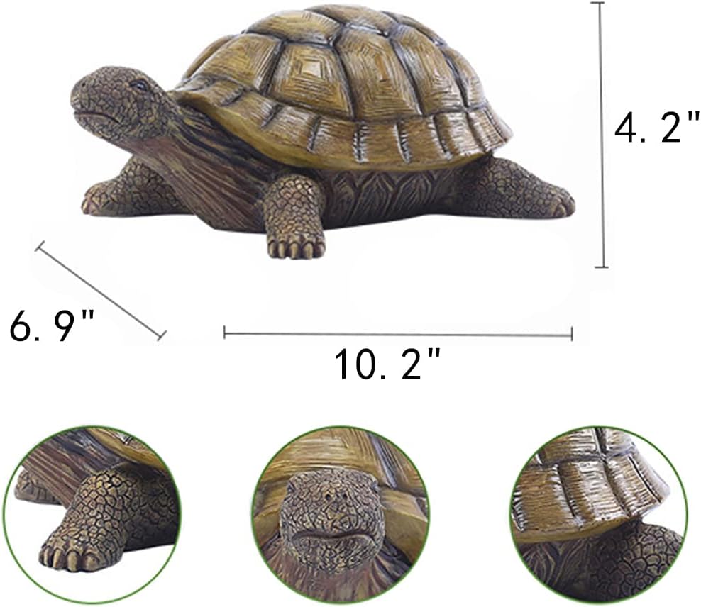Turtle Garden Statue,Outdoor Decoration for Backyard/Patio/Pond/Lawn,Indoor Tortoise Figurine Sculpture Colloction for Floor or Tabletop - Image 6