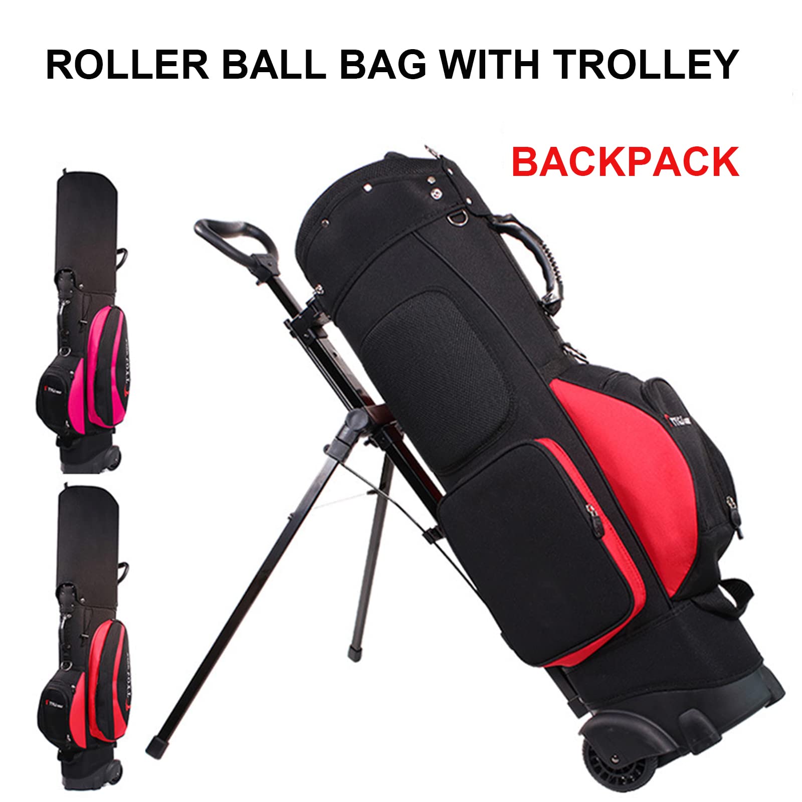 YODOOLTLY 14-Way Hybrid Golf Stand Bag Full Length Dividers Dual Shoulder Straps Waterproof Push Cart Compatible Golf Supplies (Red)