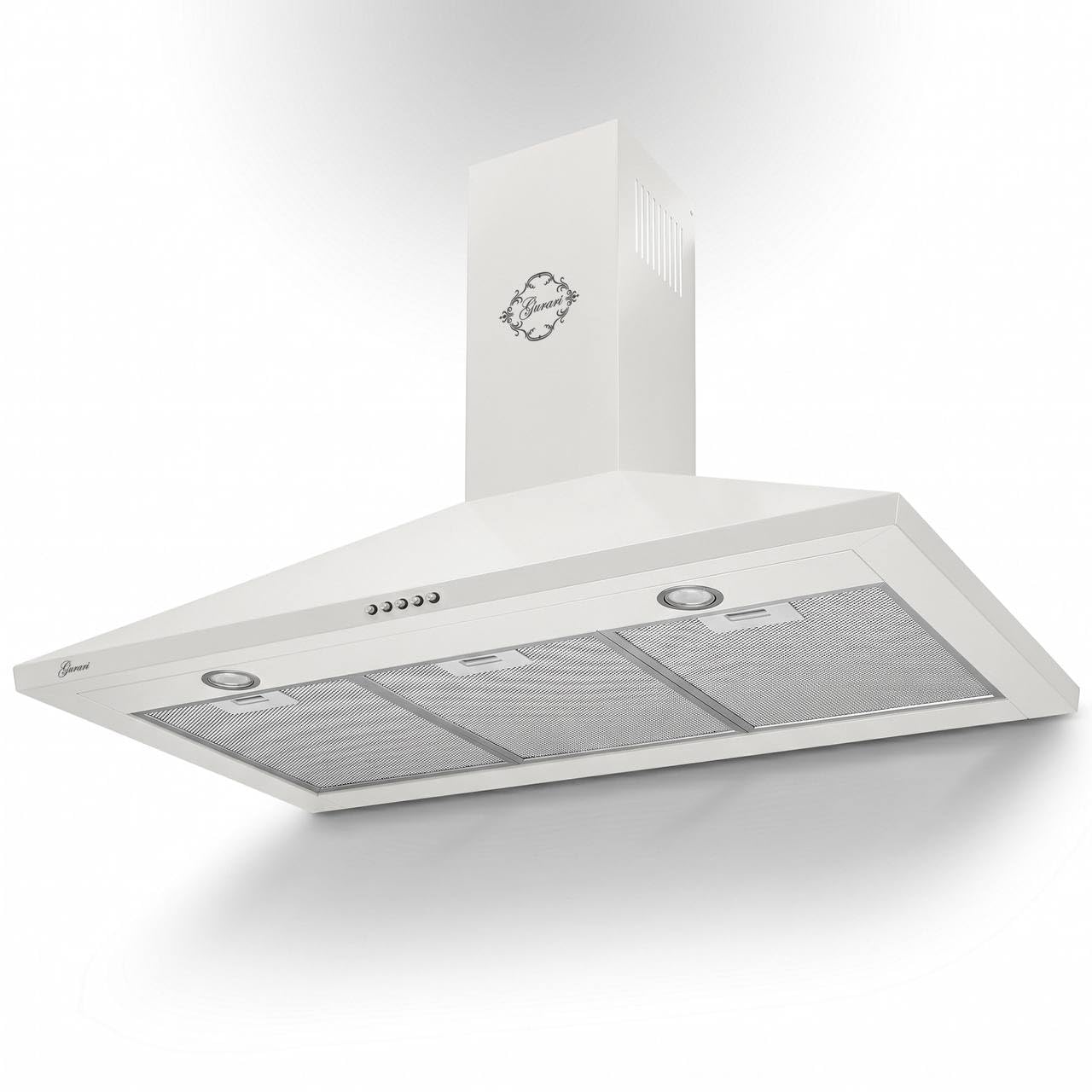 Gurari Hotte aspirante 90 cm GCH C 147 WH 9 N • Hotte murale blanche • Moteur puissant 1000 m³/h • Hotte aspirante et recirculation • Éclairage LED • Filtre à graisse métallique • Hotte de cuisine