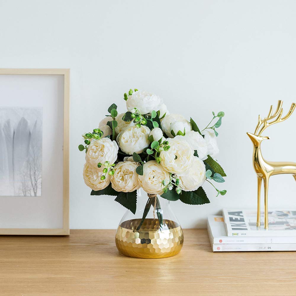 ブラウン花瓶 金色装飾 専用箱付き Amazon.co.jp: 絶妙な花瓶、装飾用