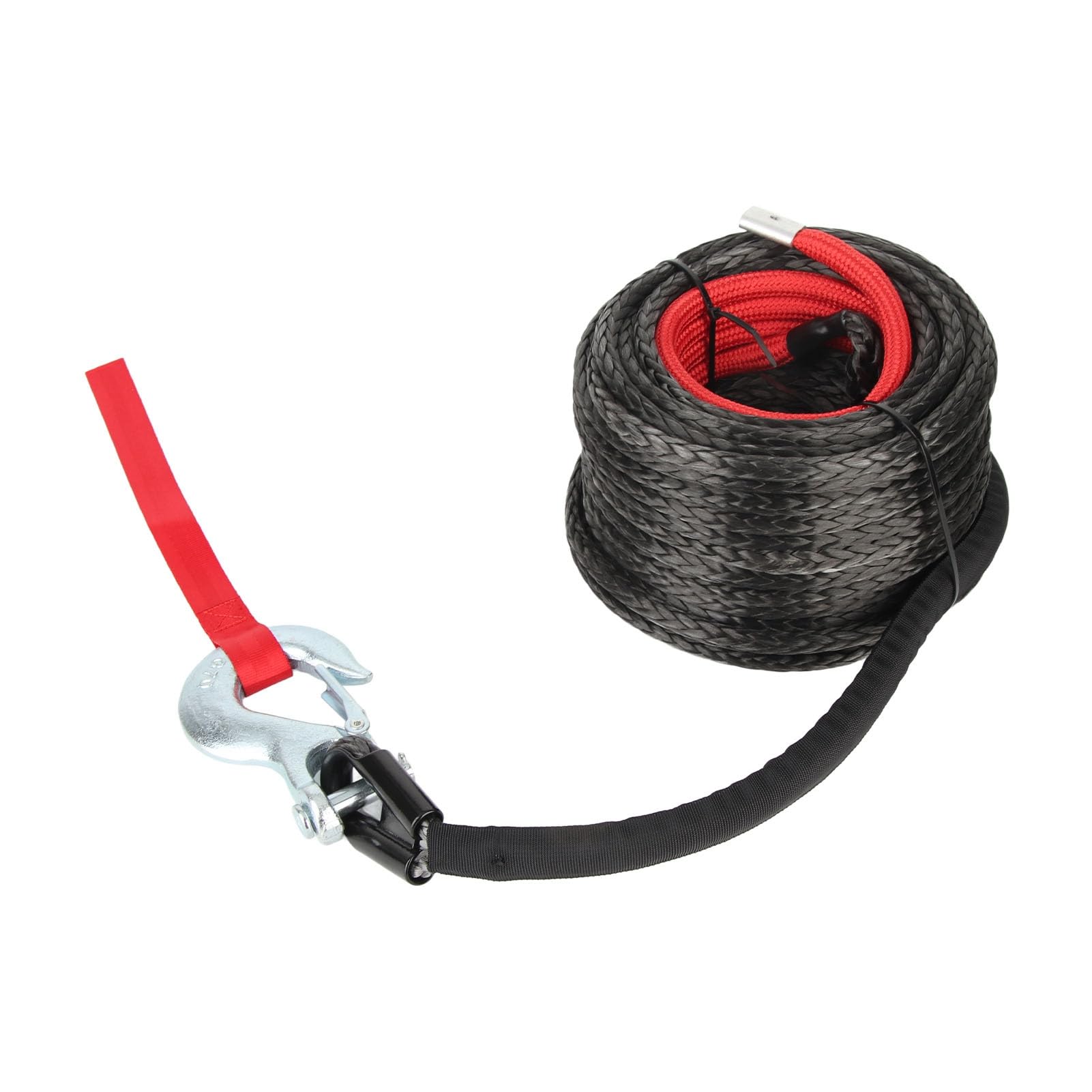 Generic Lina Holownicza, Odporny na Zużycie Zestaw Kabli do Wyciągarki Syntetycznej 18740 Funtów 10 Mm X 30 M do Obiektów Wleczonych na śniegu