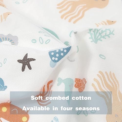 Miniatura 7 de 2 piezas de algodón cubierta de lactancia materna cubierta con correa ajustable peso ligero cubierta de cuidado de la lactancia materna transpirable