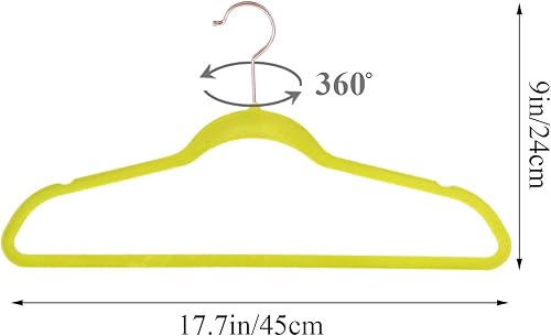 Miniatura 7 de VECELO Perchas de terciopelo de alta calidad resistentes (paquete de 100), antideslizantes y ahorran espacio con 12 clips para los dedos y 2