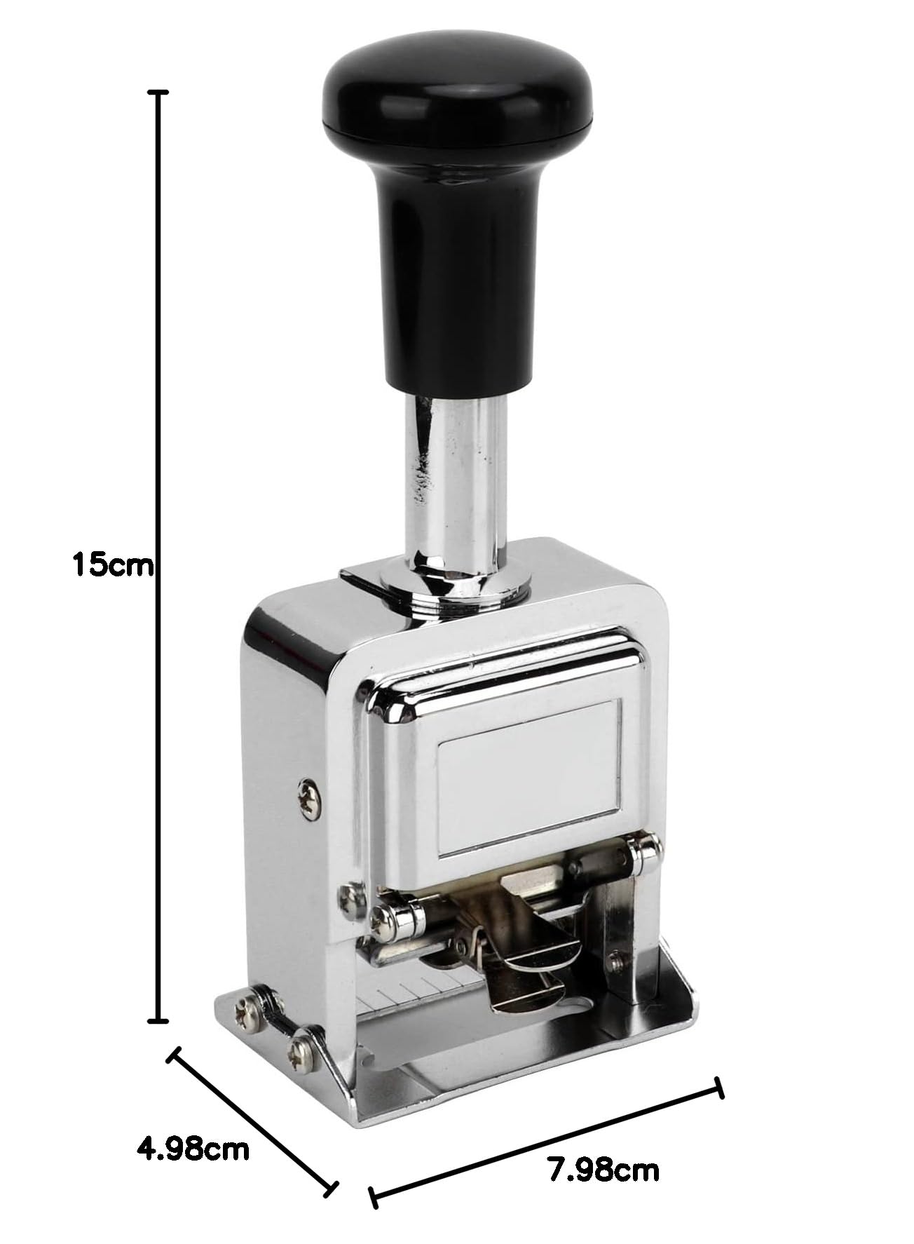 Pyhodi NUMERATORE AUTOMATICO, TIMBRO NUMERATORE Autoinchiostrante Portatile Professionale A 6 Cifre in Metallo per la Numerazione Consecutiva, Kit di Timbri Numerici per Banche,
