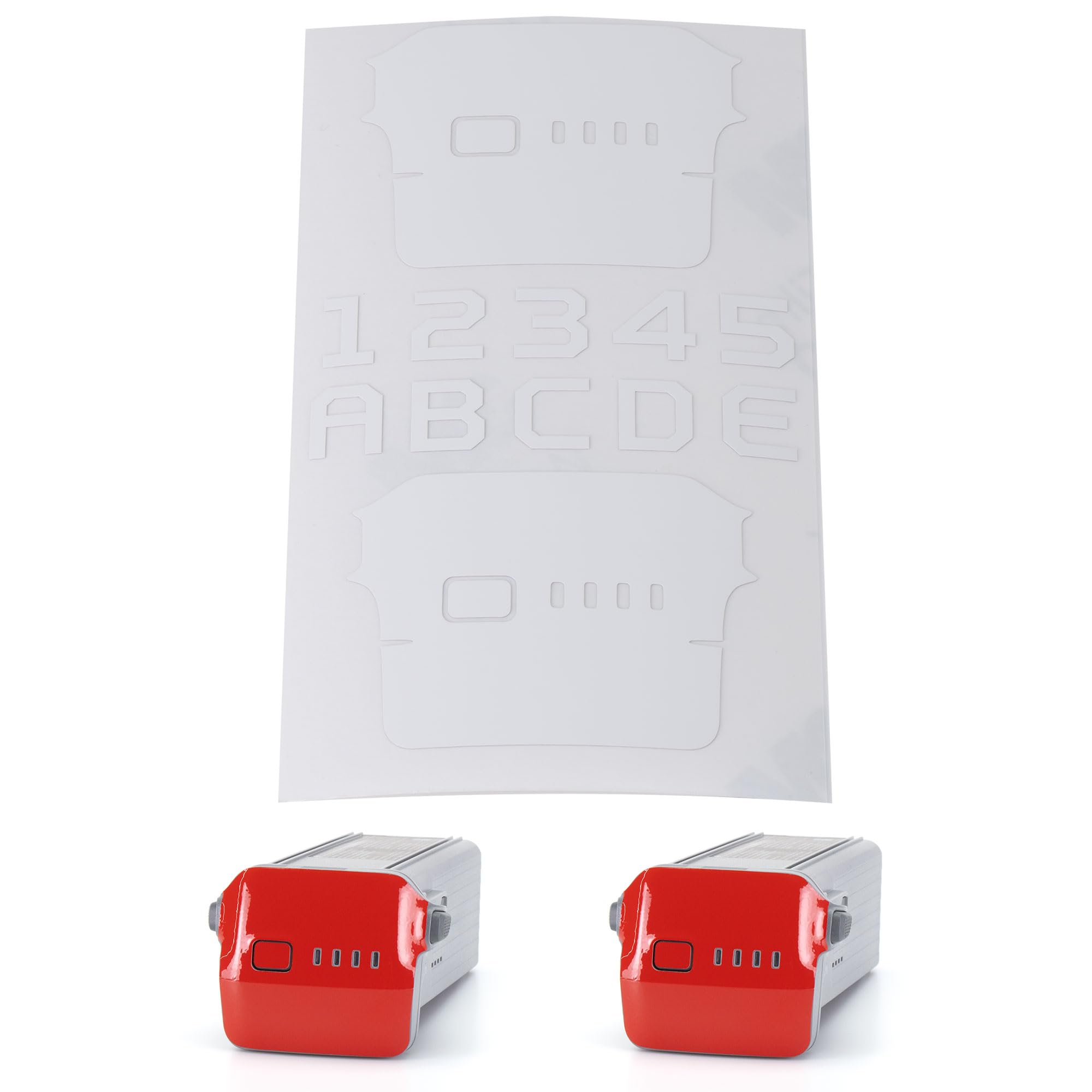 WRAPGRADE Skin Stickers Compatible with DJI Air 3 | Two Batteries (Racing White)