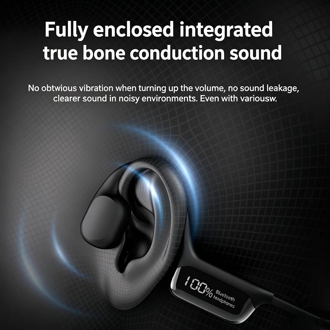Sekoda Auriculares De Conducción Ósea, Resistentes Al Agua IPX8 (Beige)