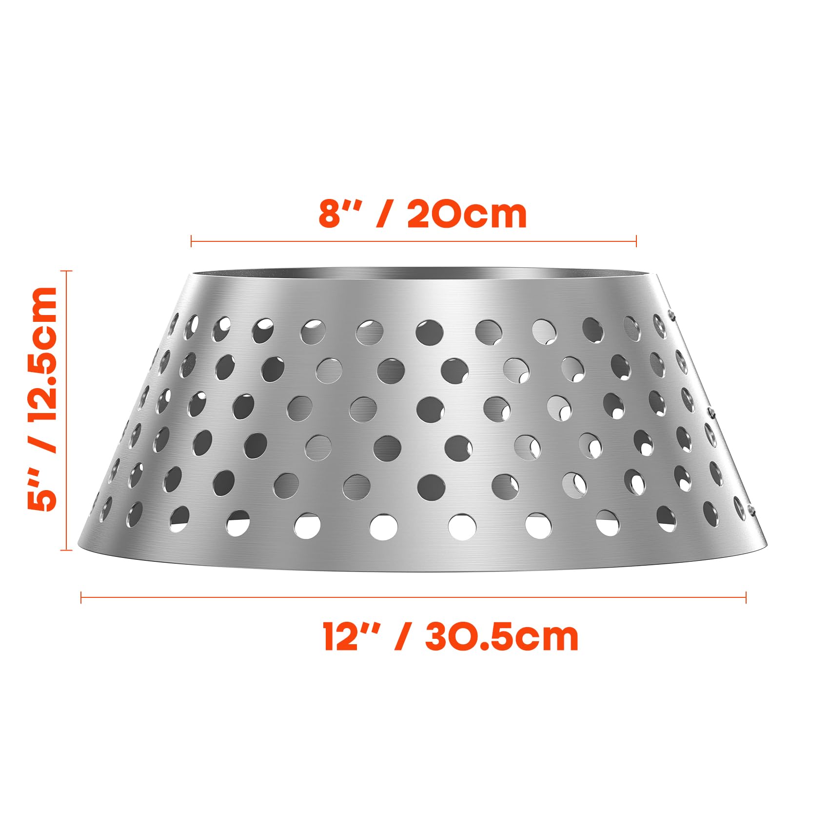 onlyfire Panier à Charbon Perforé, Favorise la Circulation de l’Air et Une Combustion Uniforme, Accessoires pour Weber Kettle 57 et 67 cm, Compatible avec Big Green Egg, Kamado Joe