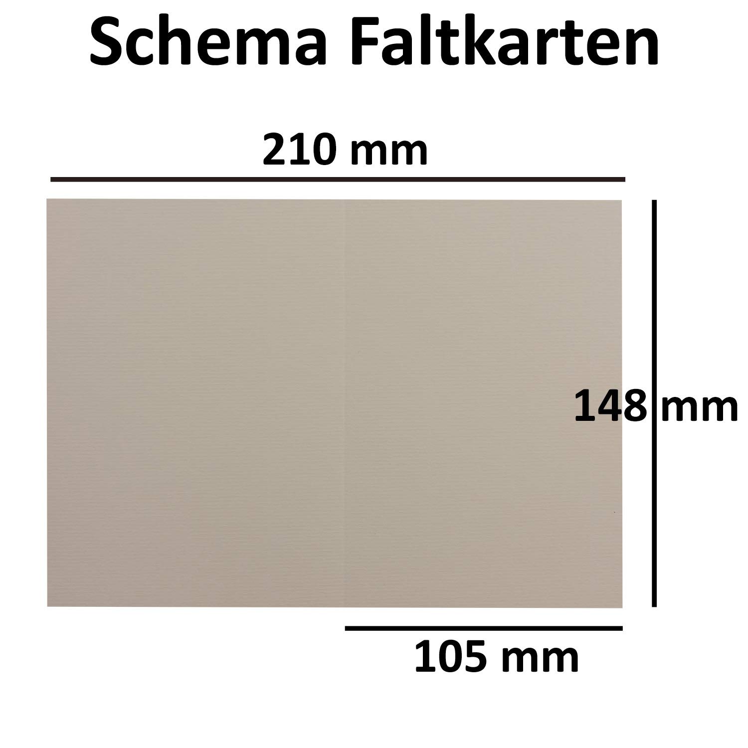 75 x Kartenpaket mit gefütterten Brief-Umschlägen - gerippt - DIN A6/C6 - Taupe - 10,5 x 14,8 cm - Nassklebung - NEUSER PAPIER