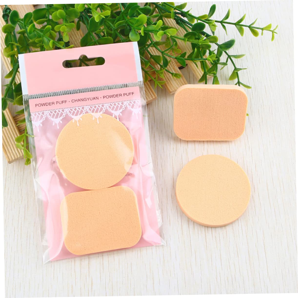 Didiseaon 2Pcs Round Makeup Sponges for Dry and Wet Use Soft and Delicate Face Powder Puff for Application for Salon Home Travel Use