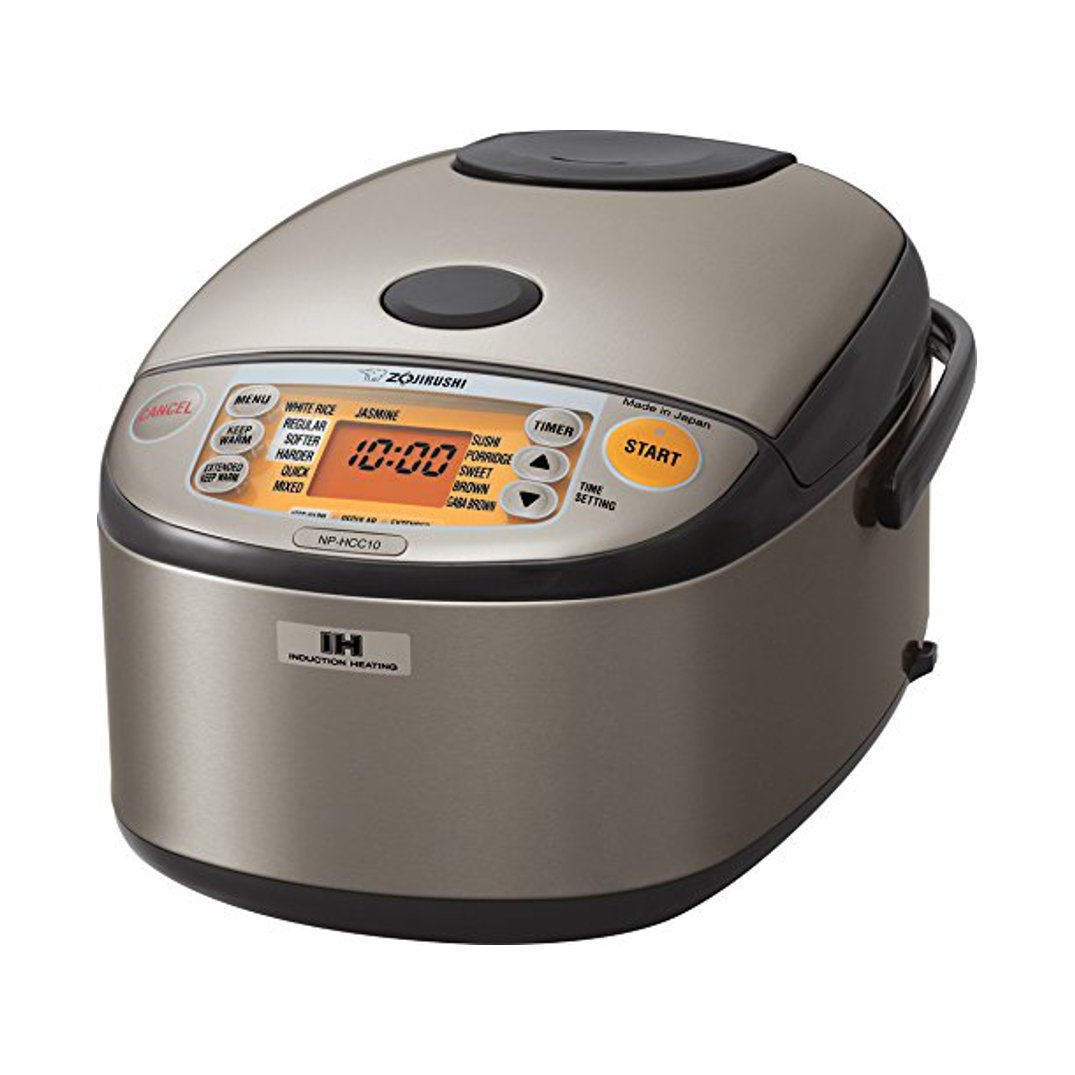 Zojirushi NP-HCC10XH Induction Heating System Rice Cooker and Warmer 1 L Stainless Dark Gray