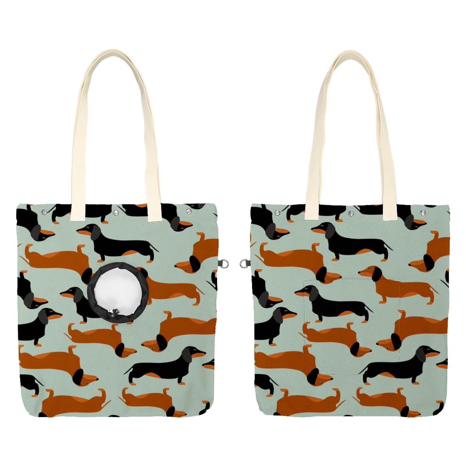 Sac de transport mains libres Wiener anti stress pour chat et chien motif teckel