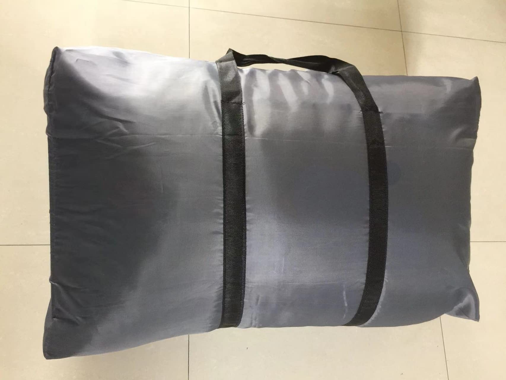 Duża torba do przechowywania, 2 sztuki, składane torby do przechowywania, 120 l, torba podróżna, tkanina Oxford, wytrzymała torba z uchwytem, składany organizer na kołdry, szara