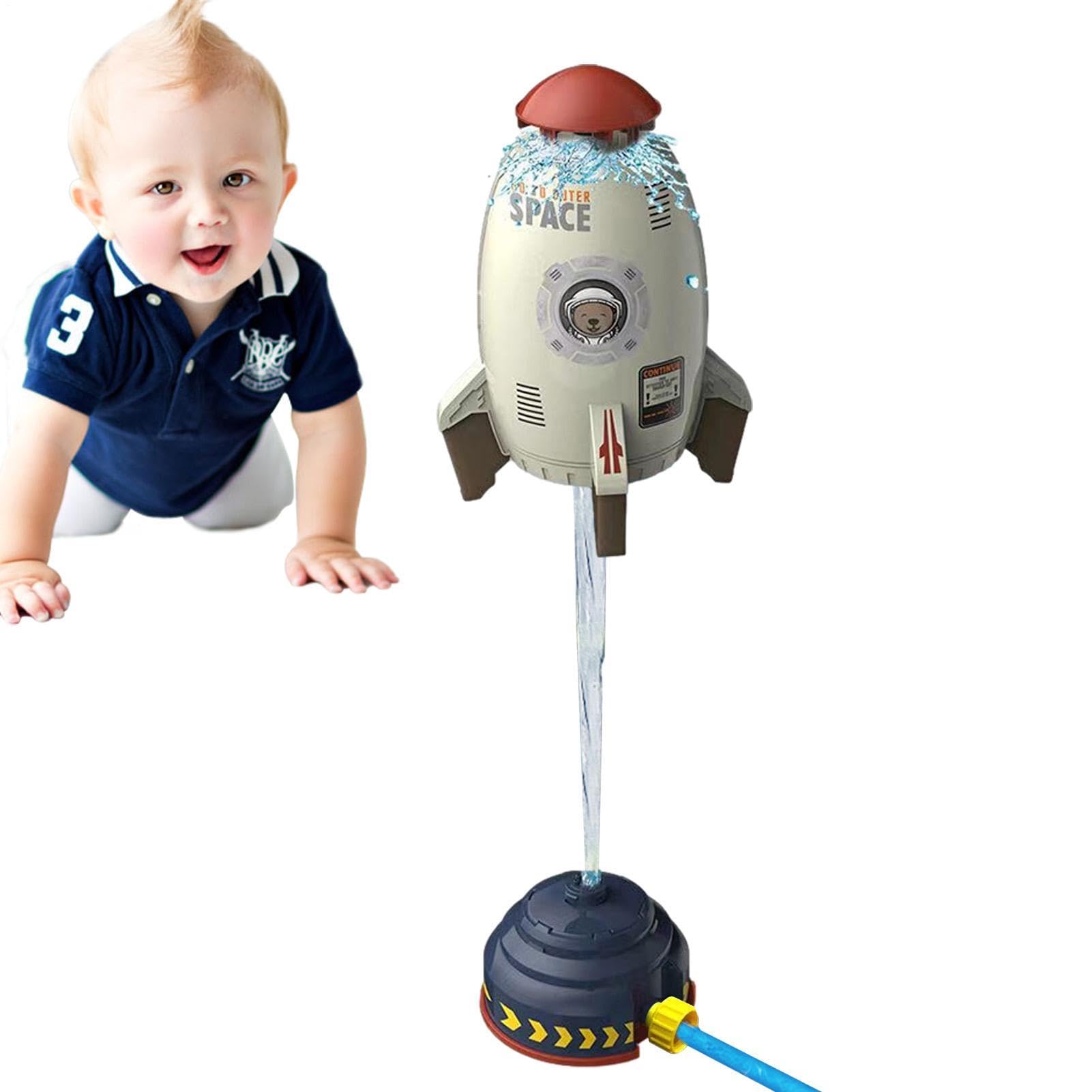 Wasser Rakete Garten,360° Rocket Wassersprinkler Kinder Outdoor,Rocket Wassersprinkler Für Den Außenbereich, Lässt Sich Am Gartenschlauch Befestigen, Lustiges Spritzspielzeug Für Den Hausgarten