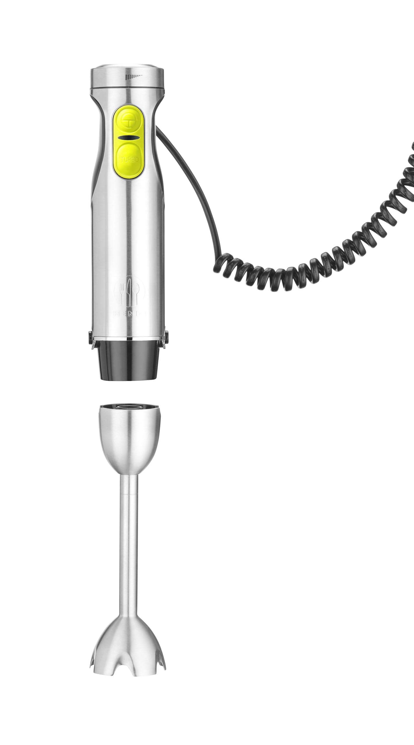 HENDI Frullatore ad immersione, asta frullatore: 225mm, velocità regolabile: 8500 a 16500g/min, processa fino a 3L, frullatore a mano, mixer ad immersione, ø65x(H)425mm, 220V/1000W, inox, ABS