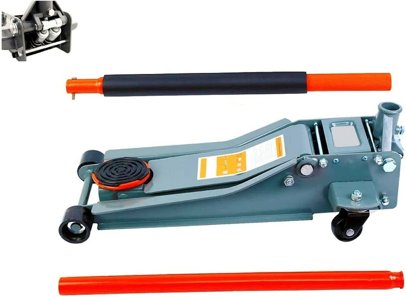 Crick Auto 4 TON CRIC Doppio PISTONE ECARRELLO Sollevatore RIBASSATO Basso