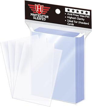 100 PCS Clear Penny Card Sleeves, Trading Card Sleeves Soft Plastic Protectors Fit for Baseball Cards, MTG, TCG, Standard Sports Cards
