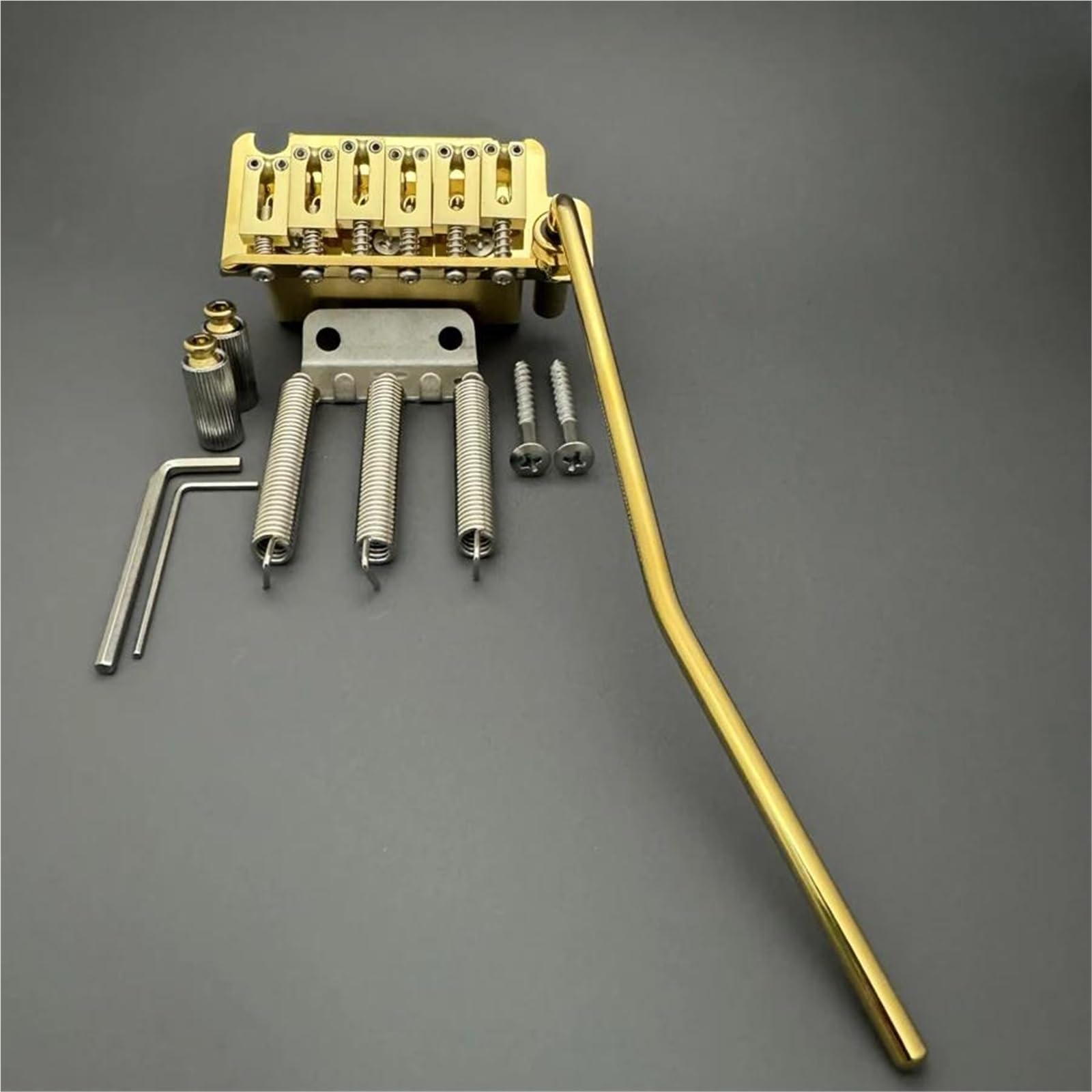 Mostek Tremolo Double Post z mosiądzu Push In do gitary elektrycznej ST Gold Mostek Gitary Profesjonalnej