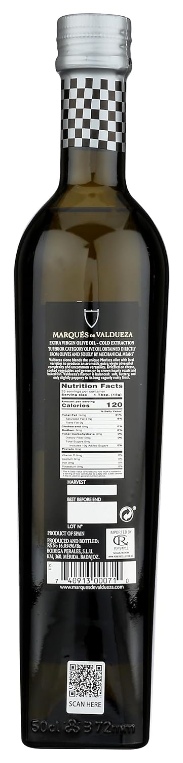 MARQUES DE VALDUEZA Extra Virgin Olive Oil, 16.9 FZ