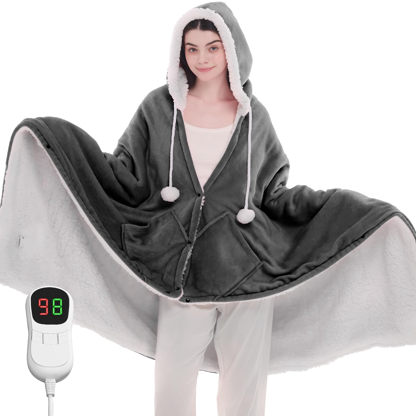 JKMAX Heated Electric Blanket Shawl