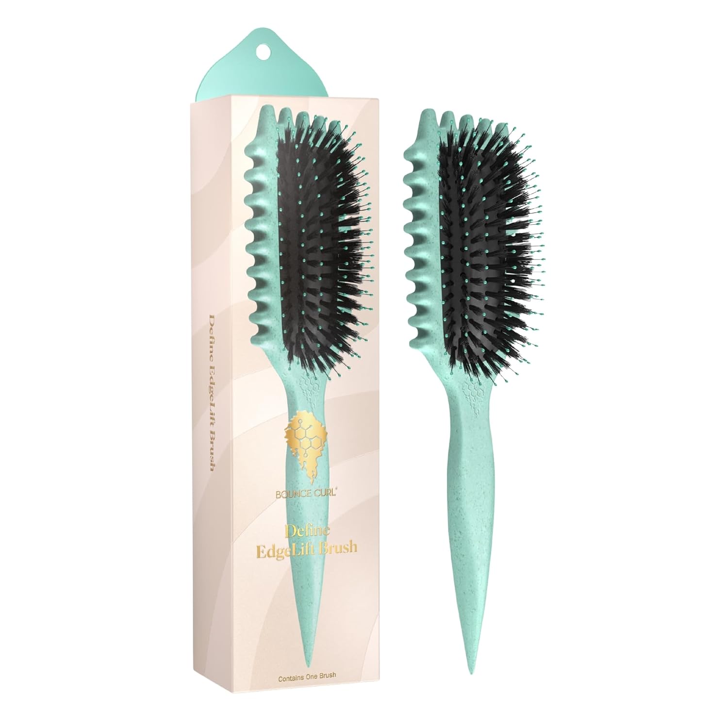 Bounce Curl Define EdgeLift Brush, 5-in-1 Styling Tool, Defined Curls, Teal
