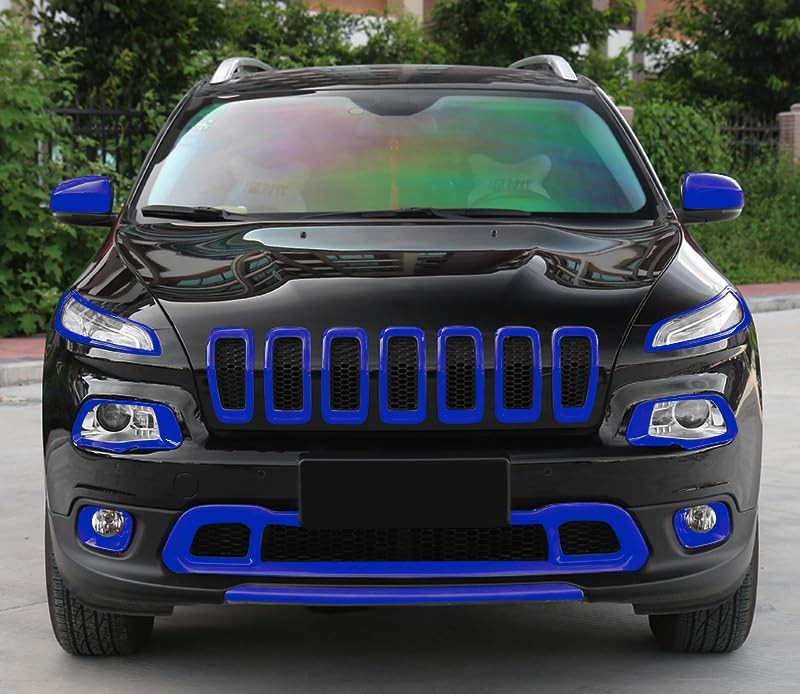 Car Accessories Fit for Toyota Tundra 2022-2023 Inner Door Molding Panel Cover ABS (Blue for Low Configuration) 4PCS