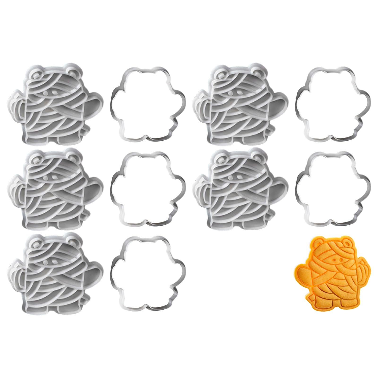 MALSSE 5 Set Biscuit Molds Cookie Molds Halloween Biscuit Cutter Bear Shape Cookie Baking Tool Present for Baking Enthusiasts Accessories