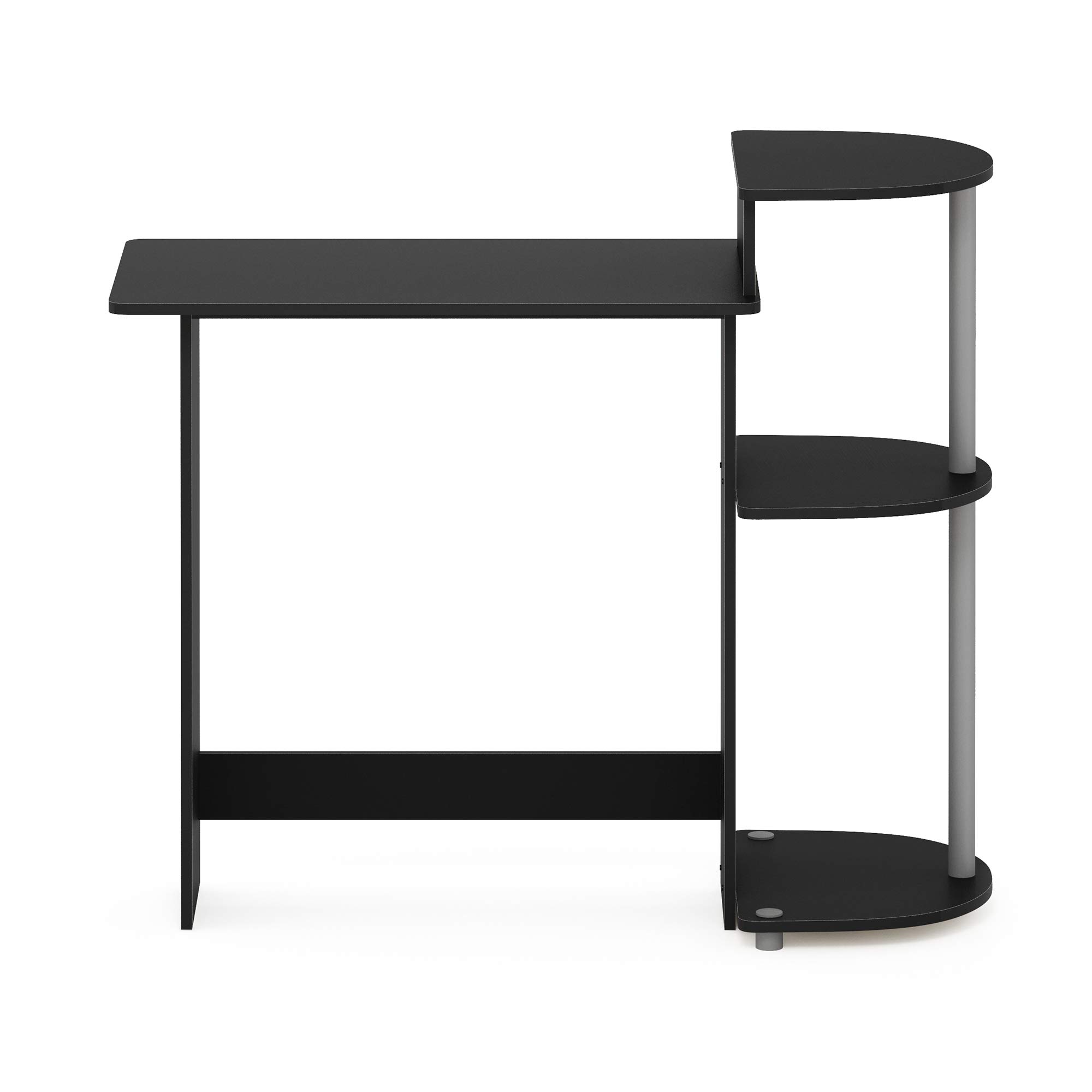 Furinno Compact Scrivanie per Computer, Legno, Nero/Grigio, Taglia Unica