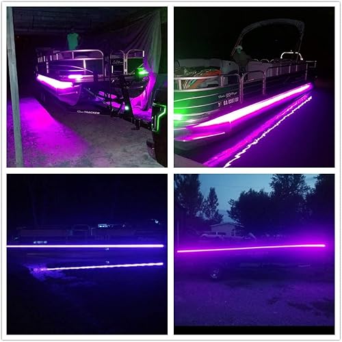 Miniatura 4 de Tira de luces LED de 12 V para barco marino ultra violeta y negro, luces de pesca nocturna, 5050 LED IP67, impermeable, tira LED UV para pesca,