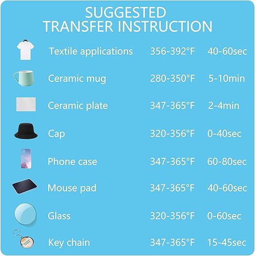 Miniatura 7 de HTVRONT Papel de sublimación de 13 x 19 pulgadas 150 hojas de excelente liberación de tinta para vasos tazas camisetas