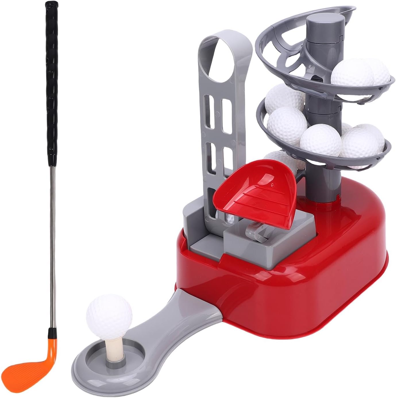 Drfeify Modular Foot Strike Design Toddler Indoor Club Ball Game Set, Quick Assembly, Effortless Launching, Enhanced Safety for Skill Development with Versatile Interaction, Suitable for (Red)