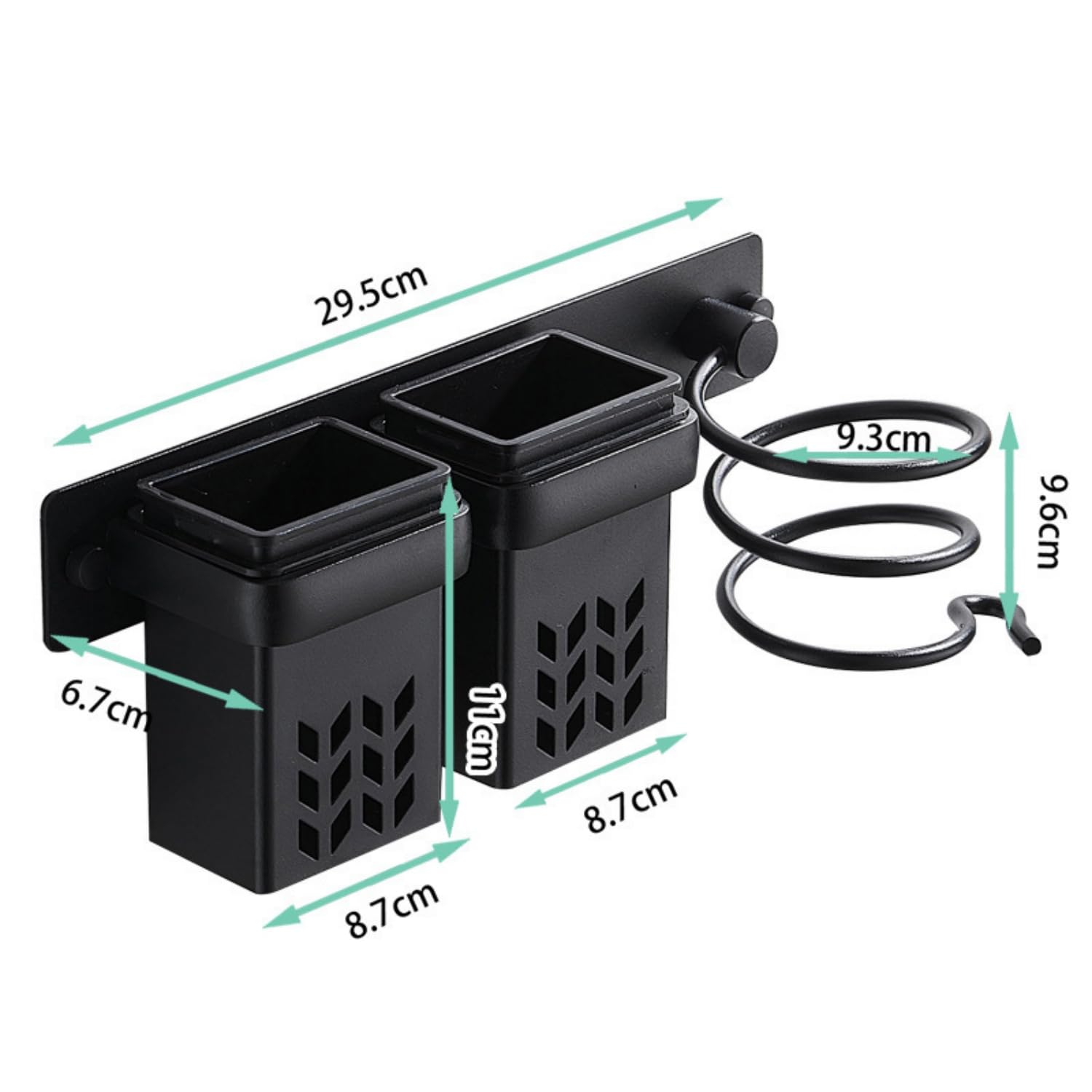 DICLLY Haardrogerhouder en stijlhouder, haardrogerhouder met kabelopslag, wandhouder voor haardroger-organizer voor hotel, slaapkamer, badkamer DICLLY Haardrogerhouder en stijlhouder, haardrogerhouder met kabelopslag, wandhouder voor haardroger-organizer voor hotel, slaapkamer, badkamer