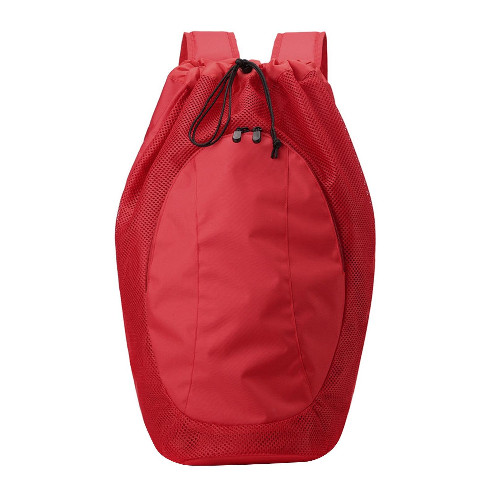 Zaino con Coulisse, Borsa Sportiva da Palestra, Tasca con Cerniera, Zaino da Spiaggia in Nylon, Borsa per Racchetta da Badminton, per Escursionismo,