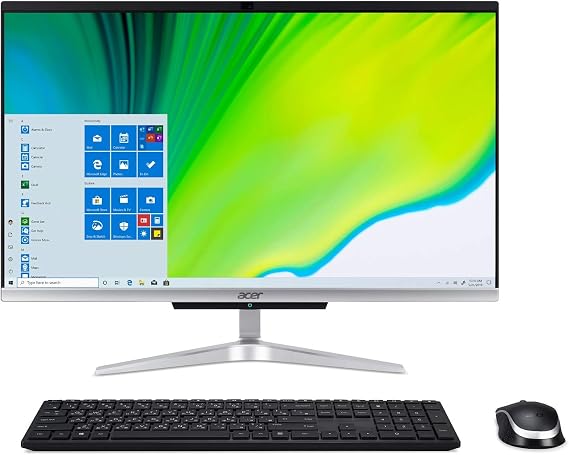 Acer Aspire C24-963-UR14 AIO Desktop, 23.8 Full HD Display, 10th Generation Intel Core i5-1035G1, 12GB DDR4, 512GB NVMe M.2 SSD, 802.11ac WiFi 5, Wireless Keyboard and Mouse, Windows 10 Home