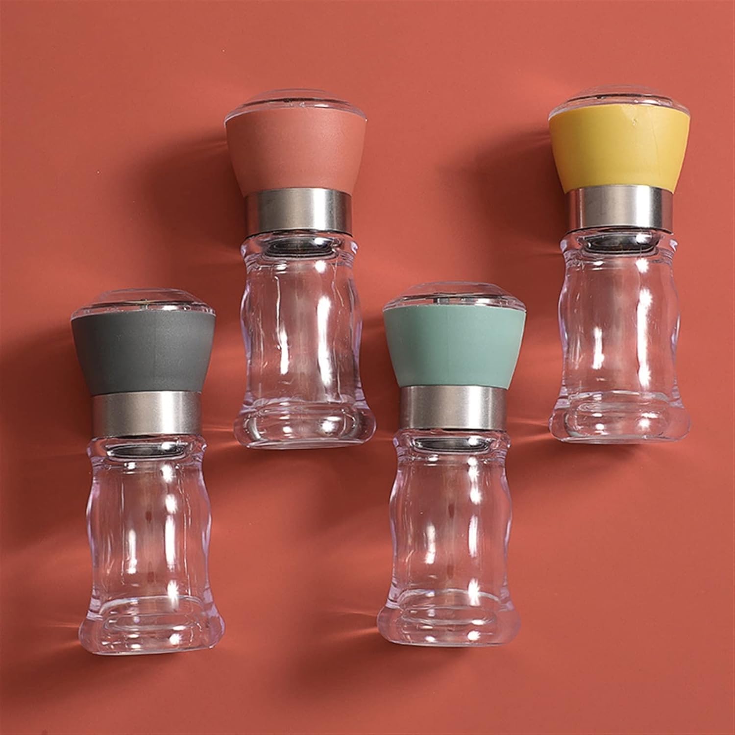 Spice Grinder Salt Pepper Grinder Mill Manual Salt and Pepper Grinder Set Spice Herb Food Grain Mill Grinders Ceramic Core Salt and Pepper Shakers Grinding (Color : D) (C)