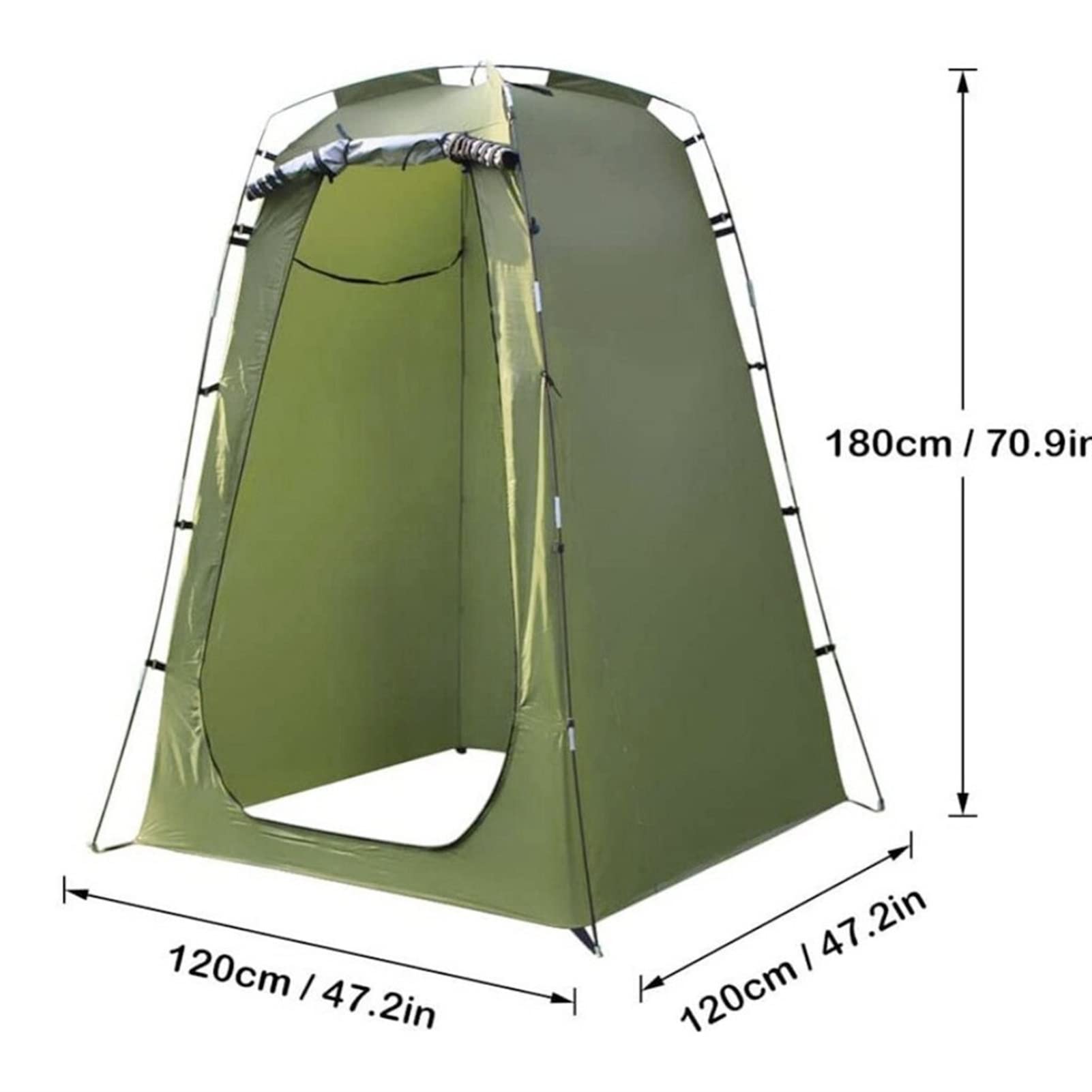 Toilettenzelt Pop Up Duschzelt for Campingzelt Dusche Sichtschutzzelt for Umkleiden Umkleidekabine Strand Angeln Wandern Tragbares Außentoilettenzelt 120 * 120 * 180 cm