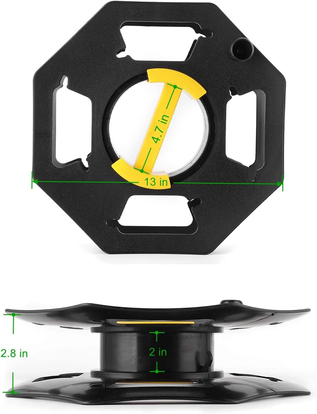 Cable Organizing Reel, Plastic Extension Cord Winding Reel, Manual Wire Storage Organizer with Central Handle, Cord Winding Winch, Tangle‑Free Design for RVs, Boats, Caravans, and Campervans