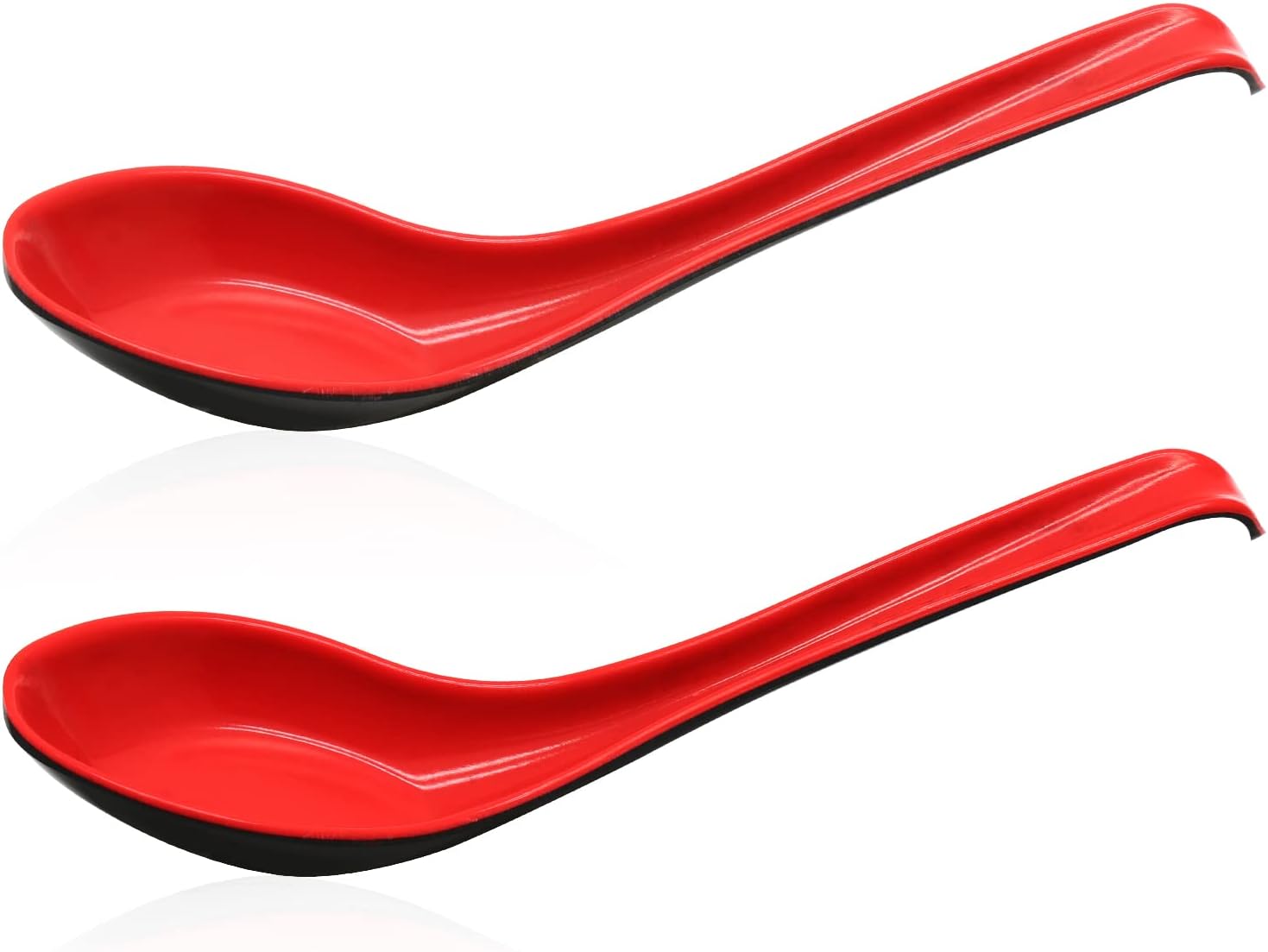 12 PACK Asian Soup Spoons, Rice Spoons, Melamine Chinese