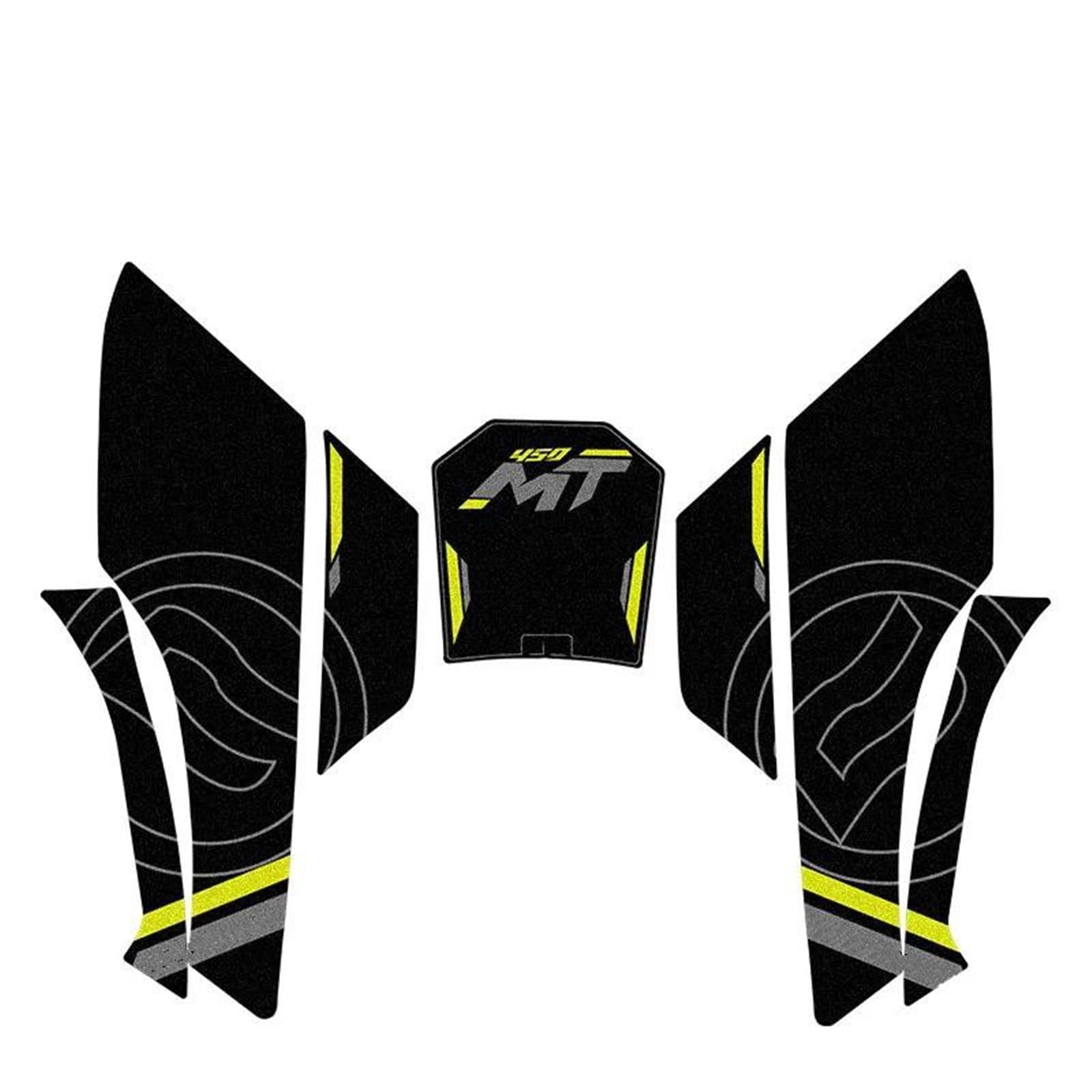 Slimes Color7 Motorcycle Full Set Pvc Fuel Tank Pads Gas Grip Traction Sticker Protector For Cfmoto 450Mt 450 Mt(Color7)