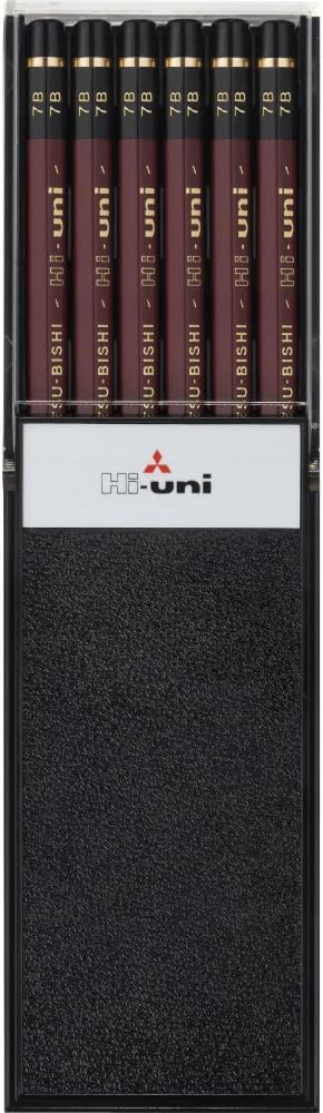 Uni Wooden Pencil, 7B, Box of 12 (HU7B)