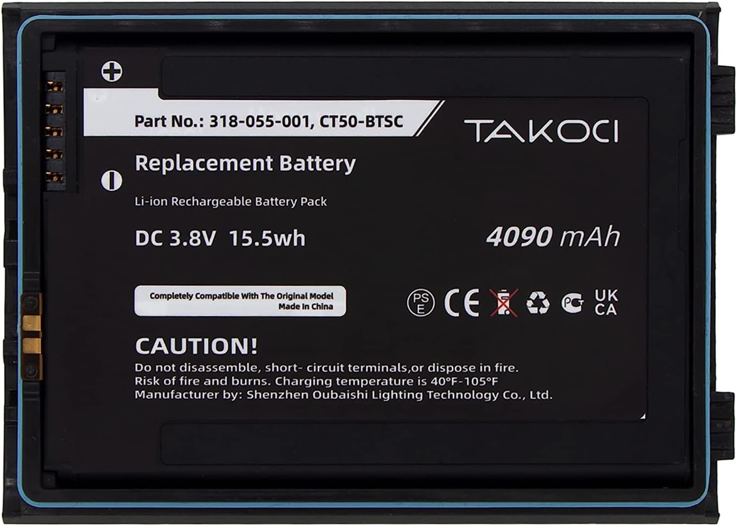 Replacement Battery for H'oneywell/Dolphin CT50-BTSC Compatible with CT40 Series Barcode Scanner 3.8V/4090mAh