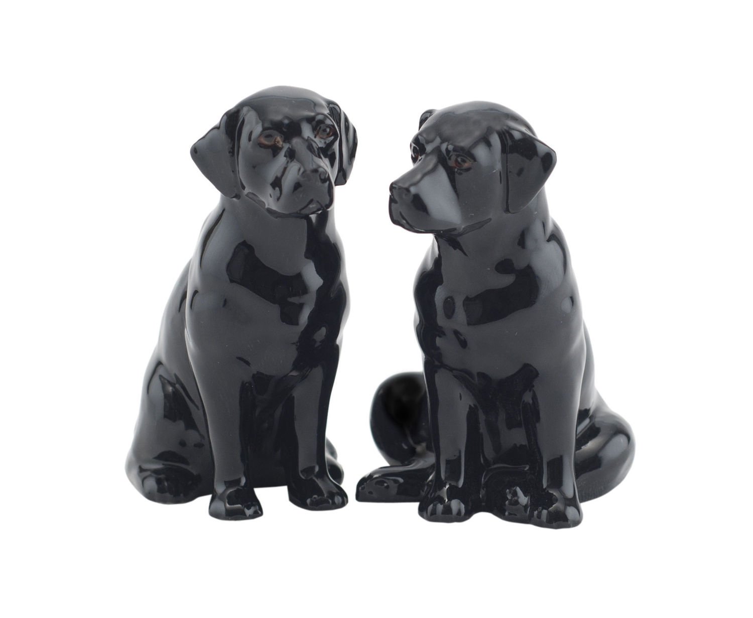 Quail Ceramics Black Labrador Salt & Pepper Shaker Pots