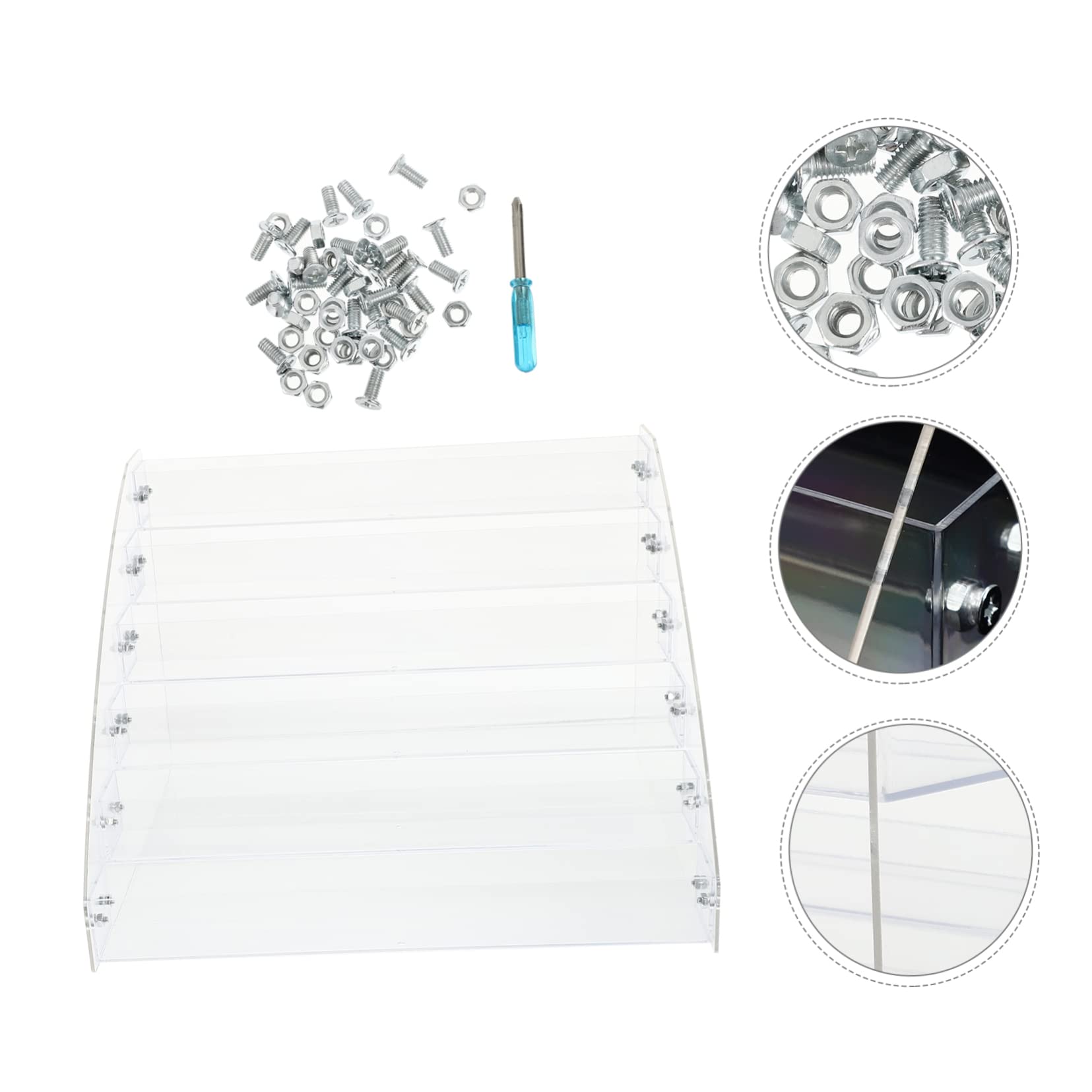 MAGICLULU 1Pezzi Espositore Acrilico Trasparente Strati Per Organizer Rack Stoccaggio Per Cosmetici e Oggetti Per Ufficio e Casa