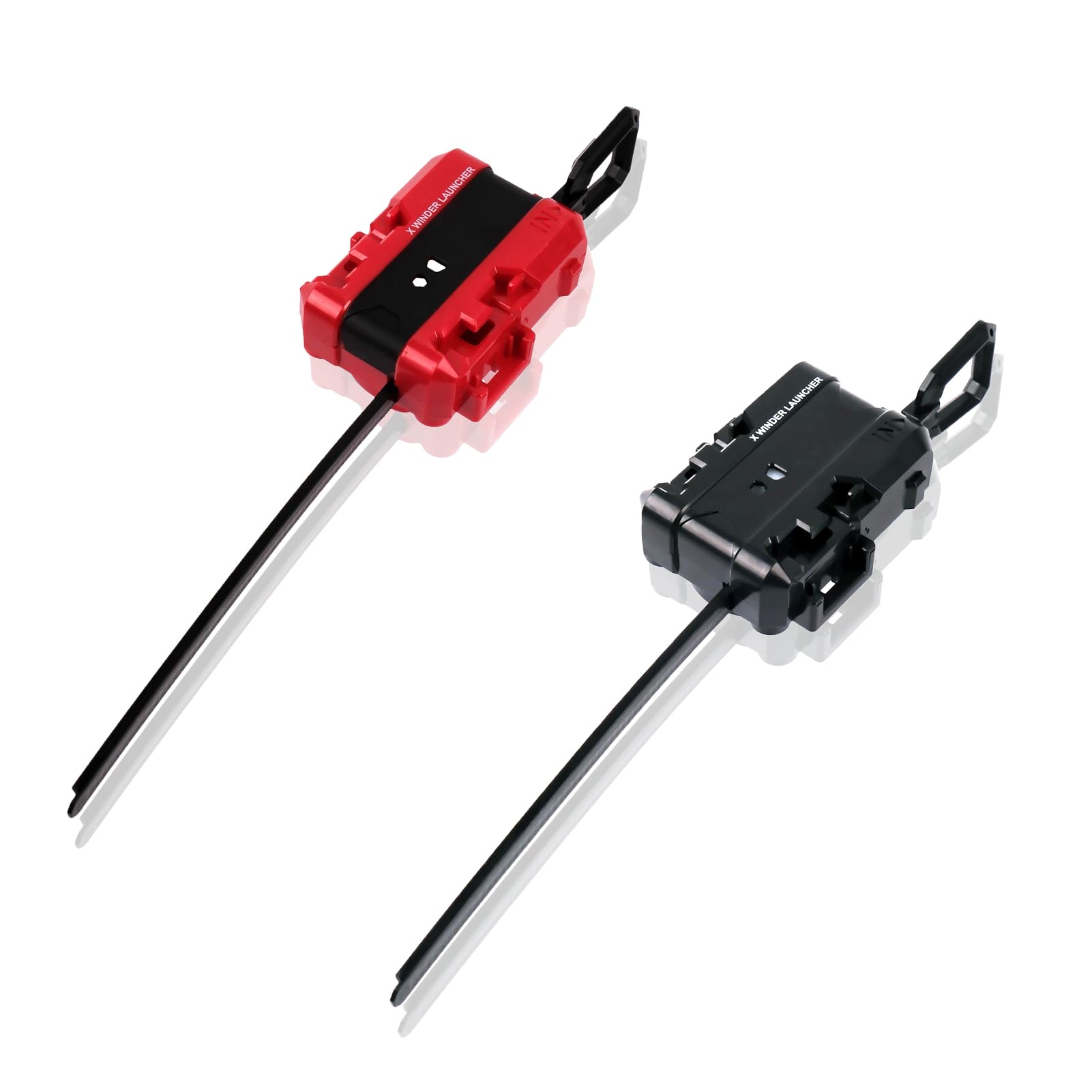 2 Pack Bey X Winder Launcher, Blade X Gyro Launcher Set for Players Battles (Red + Black)