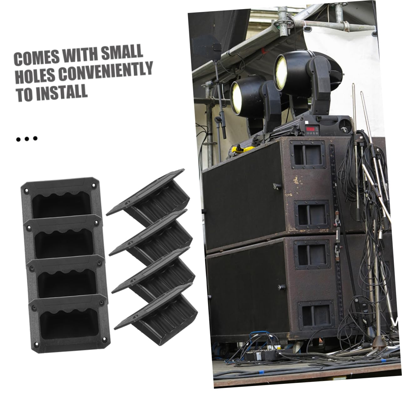 Tofficu 30pcs Plastic Speaker Handle Replacement Easy to Install Sound Handle for Speaker Cabinets Sturdy Grip for Stage Use