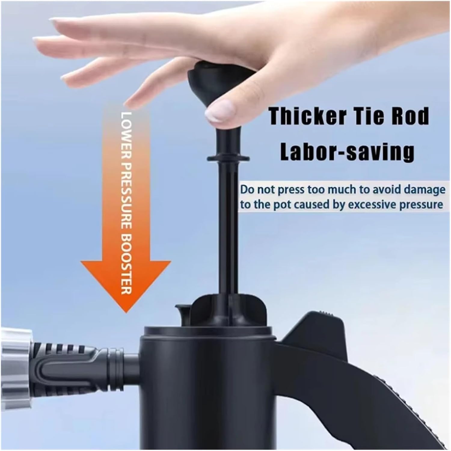 Compatible for 2L Car Washing Foam Spray Pot with Pressure Relief Valve Handheld Pressure Sprayer for Household Use(Black)