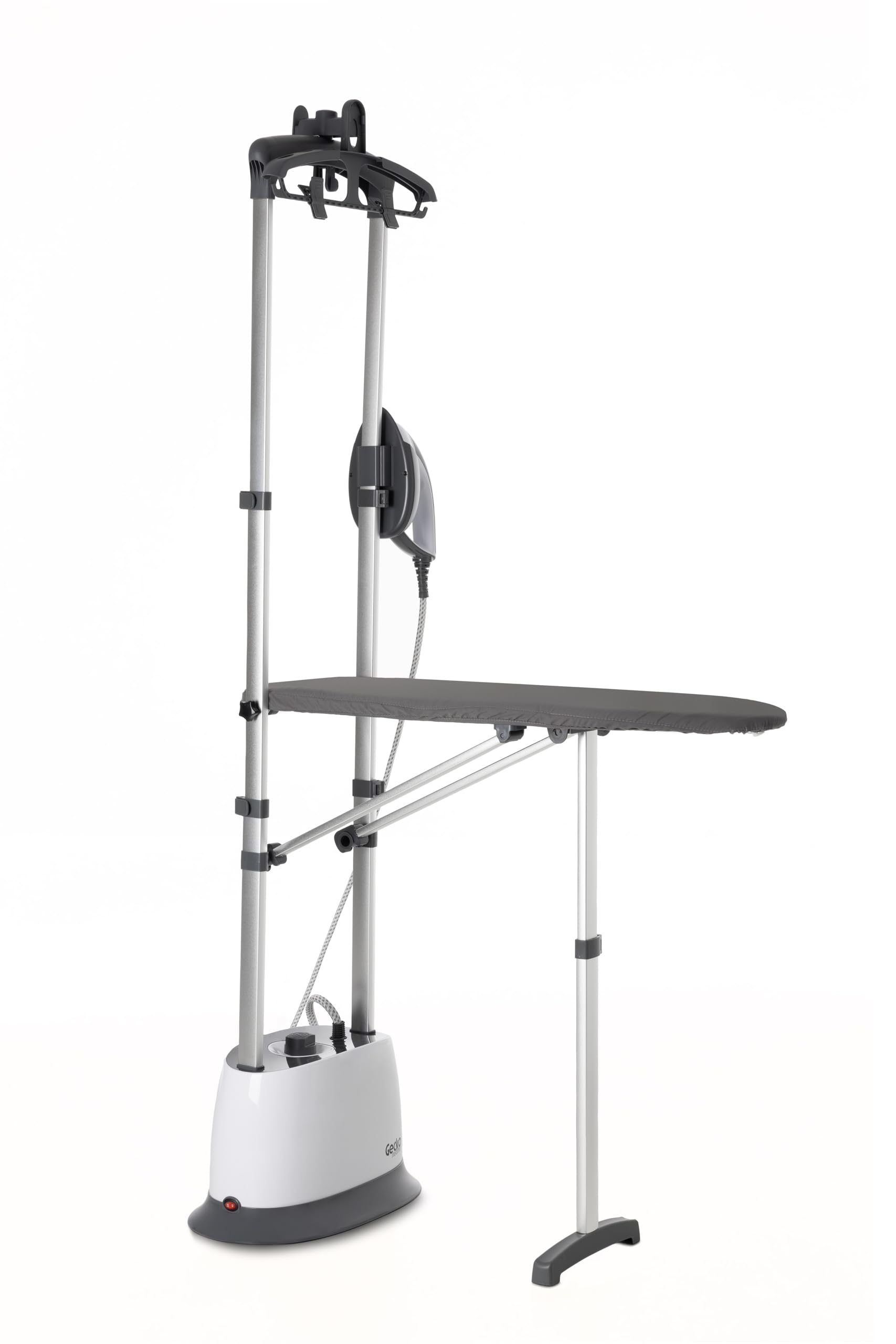 Plancha Vertical de Alta Presión "All-in-One" 2200 W. Flujo de vapor: 50 g/min. Presión : 4 bares. Salida de vapor “bajo demanda”." Tabla de planchar extraíble