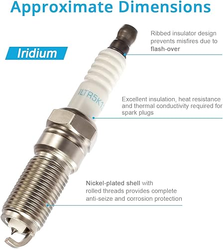 Miniatura 5 de Vplus Juego de 4 bobinas de encendido FD505 y bujías SP530, Replease DG541 DG507 DG504 Compatible con Escape Focus Tribute Mariner C-Max Fusion