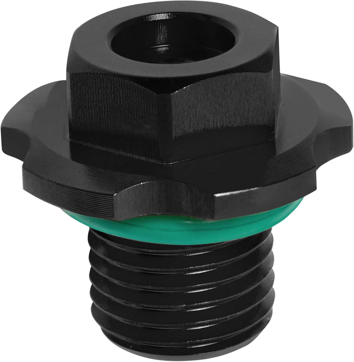 Aluminum Engine Transmission Oil Drain Plug w/Anti-Slip Rubber Ring for Can Am Ryker 600 900/Rally Edition/Sport 2019+ Models Accessories(Black Style)